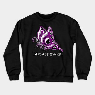 Memengwaa (Butterfly) Asexual Pride Crewneck Sweatshirt